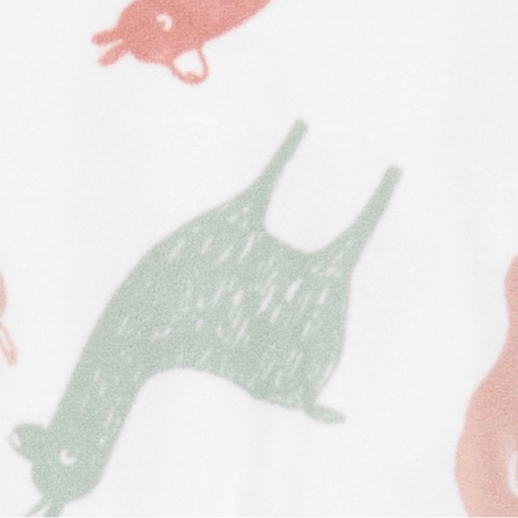 Carter's 2-Pack 1-Piece Fleece Sleepwear | Llamas Flowers Sage Green | Size 2T - Picture 6 of 7